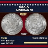 1880-o Morgan Dollar $1 ms63+ SEGS