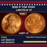 1929-p Lincoln Cent TOP POP! 1c ms67+ rd SEGS