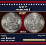 1901-p Morgan Dollar $1 ms62 USCG