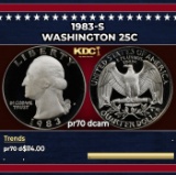1983-s Proof Washington Quarter 25c pr70 dcam SEGS