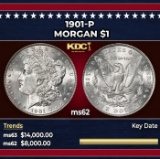 1901-p Morgan Dollar $1 ms62 USCG