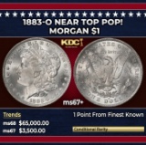 1883-o Morgan Dollar Near Top Pop! $1 ms67+ SEGS