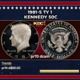 1981-s Ty 1 Proof Kennedy Half Dollar 50c pr70 dcam SEGS
