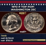 1972-p Washington Quarter TOP POP! 25c ms67+ SEGS