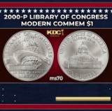 2000-p Library of Congress Modern Commem Dollar $1 ms70 SEGS