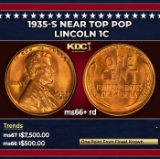 1935-s Lincoln Cent Near Top Pop 1c ms66+ rd SEGS