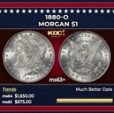 1880-o Morgan Dollar $1 ms63+ SEGS