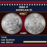 1880-p Morgan Dollar $1 ms65+ SEGS