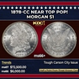 1878-cc Morgan Dollar Near Top Pop! $1 ms66+ SEGS