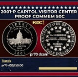 2001-p Capitol Visitor Center Proof Modern Commem Half Dollar 50c pr70 dcam SEGS