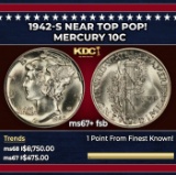 1942-s Mercury Dime Near Top Pop! 10c ms67+ fsb SEGS