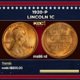 1920-p Lincoln Cent 1c Grades ms66 rd