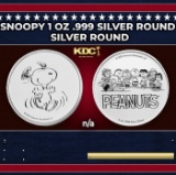 Snoopy 1 oz .999 Silver Round
