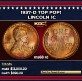 1937-d Lincoln Cent TOP POP! 1c ms68 rd SEGS