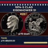 1974-s Clad Proof Eisenhower Dollar $1 pr70 dcam SEGS