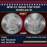 1878-cc Morgan Dollar Near Top Pop! $1 ms66+ SEGS