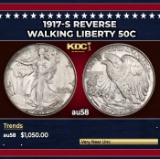 1917-s Reverse Walking Liberty Half Dollar 50c au58 SEGS