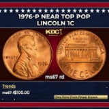 1976-p Lincoln Cent Near Top Pop 1c ms67 rd SEGS