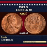 1929-s Lincoln Cent 1c Grades ms65 rd