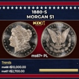 1880-s Morgan Dollar $1 ms67+ PL SEGS