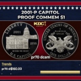 2001-P Capitol Proof Modern Commem Dollar $1 pr70 dcam SEGS