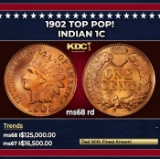 1902 Indian Cent TOP POP! 1c ms68 rd SEGS