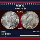 1925-s Peace Dollar $1 Grades ms63