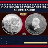 2024 Tokelau 1 oz Silver $5 Zodiac Series: Cancer Coin