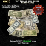 20x 1957 $1 Blue Seal Silver Certificates Circulated