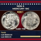 1939-s Mercury Dime 10c ms65+ FSB SEGS