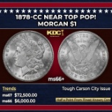 1878-cc Morgan Dollar Near Top Pop! $1 ms66+ SEGS