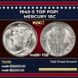 1940-s Mercury Dime TOP POP! 10c ms68+ FSB SEGS