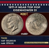 1971-p Eisenhower Dollar Near Top Pop $1 ms66+ SEGS