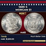 1889-s Morgan Dollar $1 ms65 SEGS