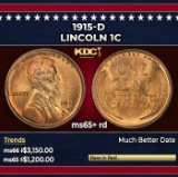 1915-d Lincoln Cent 1c ms65+ rd SEGS