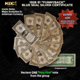 1x 1928 $1 Funnyback Blue Seal Silver Certificate Grades VF