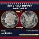 1889-s Morgan Dollar Near Top Pop $1 ms65 pl SEGS