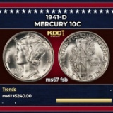1941-d Mercury Dime 10c ms67 fsb SEGS
