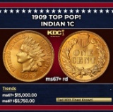 1909 Indian Cent TOP POP! 1c ms67+ rd SEGS