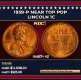 1939-p Lincoln Cent Near Top Pop 1c ms67+ rd SEGS