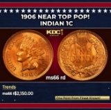 1906 Indian Cent Near Top Pop! 1c ms66 rd SEGS