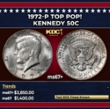 1972-p Kennedy Half Dollar TOP POP! 50c ms67+ SEGS