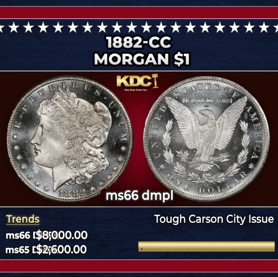 1882-cc Morgan Dollar $1 ms66 dmpl SEGS