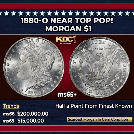 1880-o Morgan Dollar Near Top Pop! $1 ms65+ SEGS