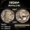 1934-p Buffalo Nickel 5c Grades ms65+