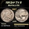 1913-p Ty II Buffalo Nickel 5c Grades ms65