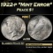 PCGS 1922-p Peace Dollar *Mint Error* $1 au58 PCGS