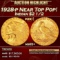 1928-p Gold Indian Quarter Eagle Near Top Pop! $2 1/2 ms65+ SEGS