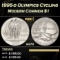 1995-d Olympics Cycling Modern Commem Dollar $1 ms70 SEGS