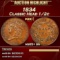 1834 Classic Head half cent 1/2c ms65+ bn SEGS